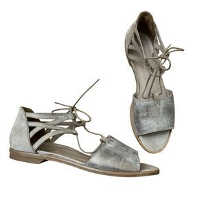 Paul Green Morea Shimmer Taupe Leather Gladiator Sandals UK Size 6.5 = US Size 9